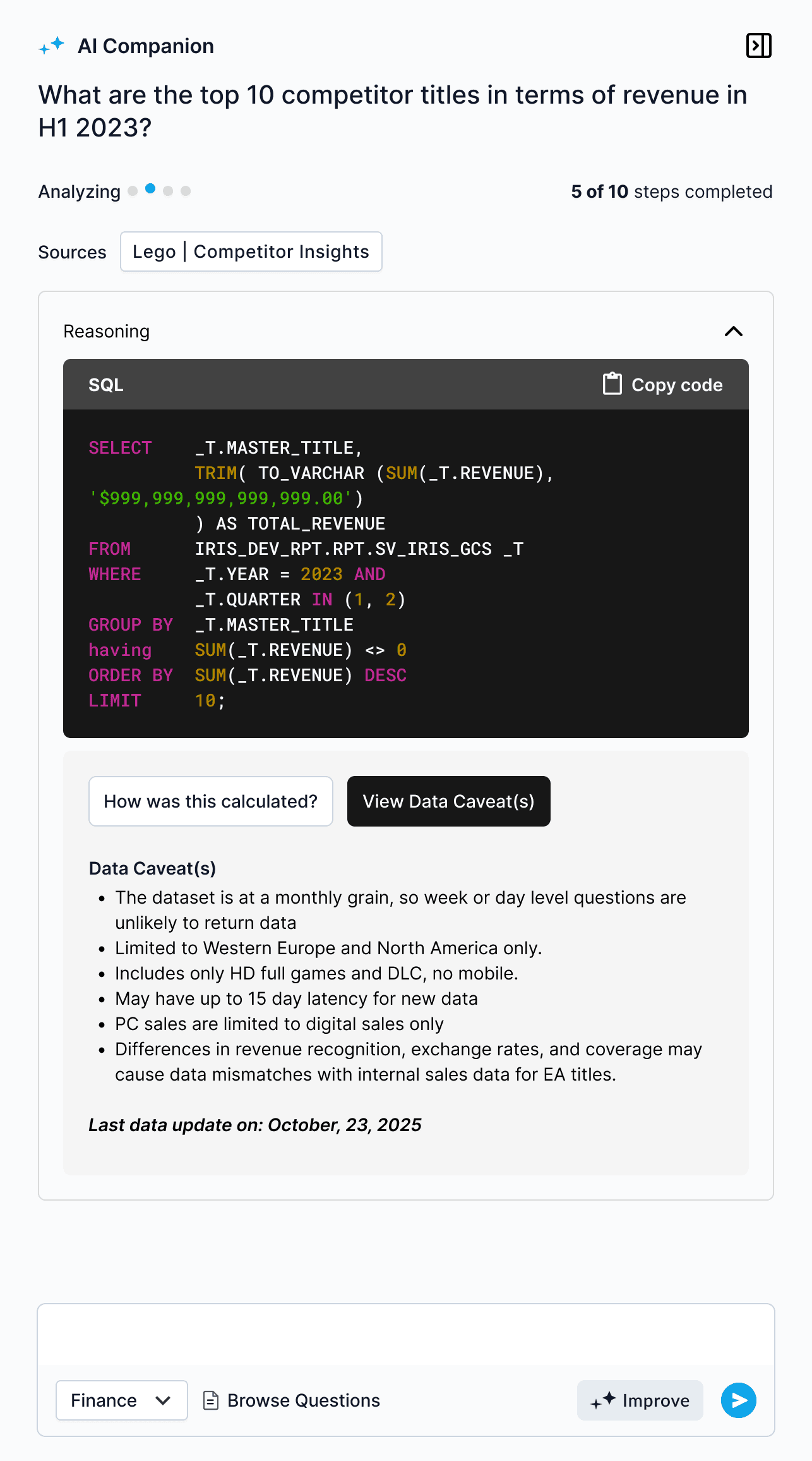 Iris disambiguation builder