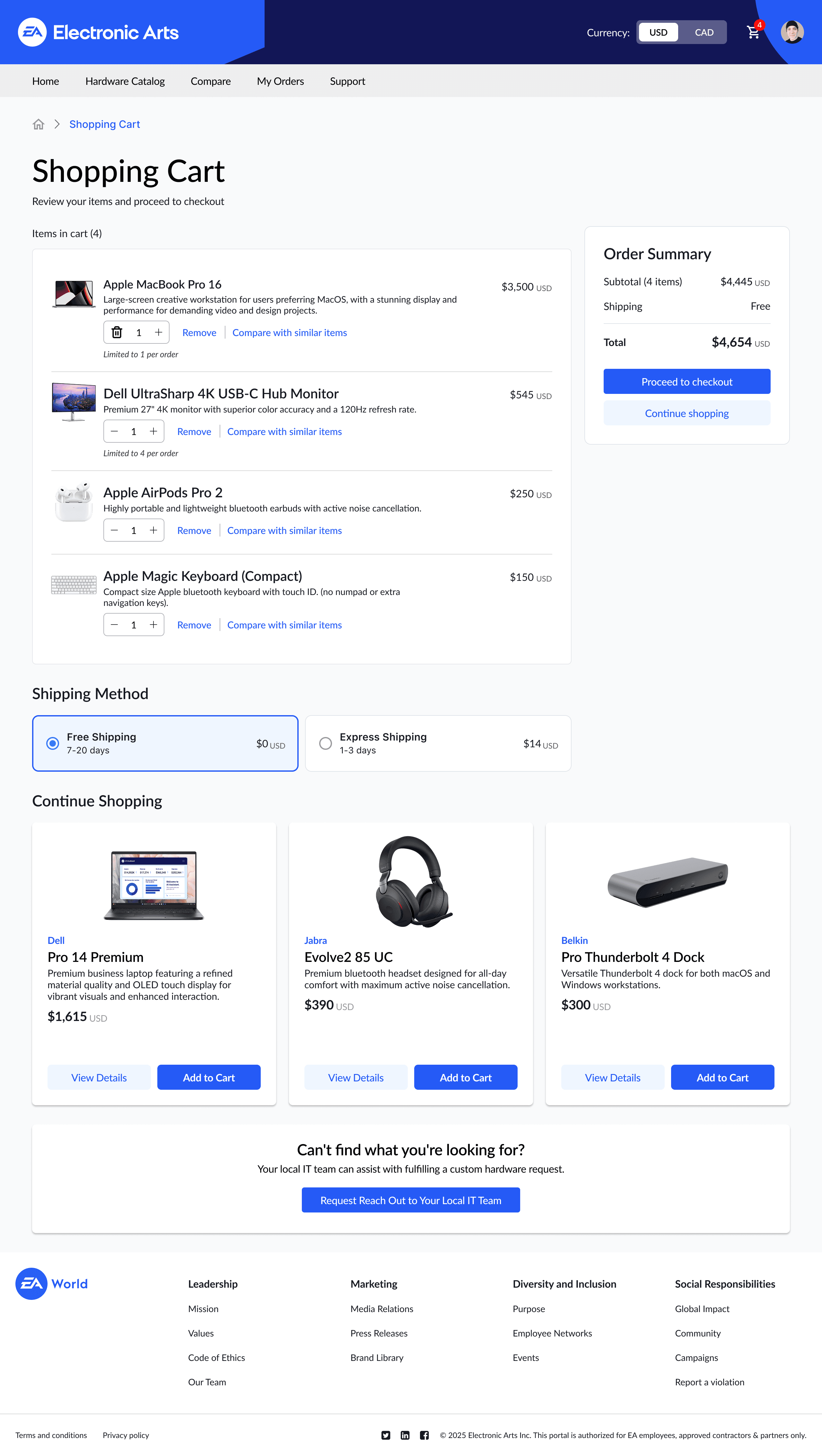 EA Omni Shopping cart